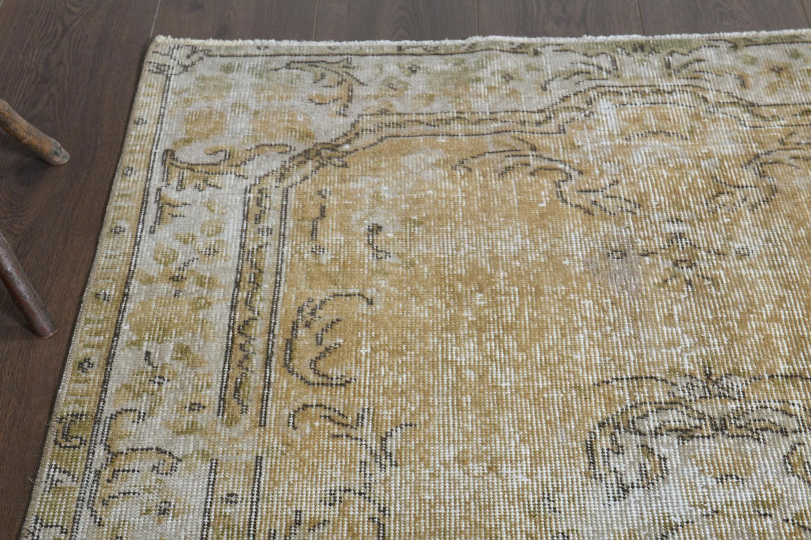 3'7x6'6 ft, ORANGE BEIGE RUG - 9