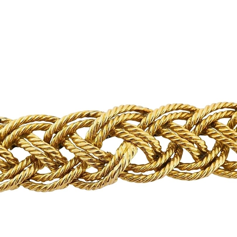 Boucheron Paris 18k Gold Braided Rope Bracelet - 8