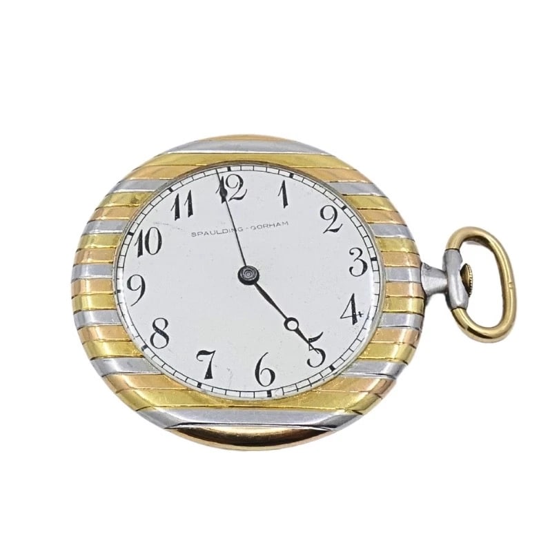 Vintage Spaulding & Gorham 18k Gold Pocket Watch - 4