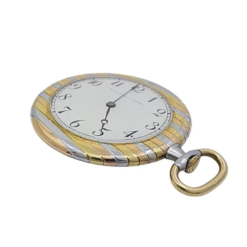 Vintage Spaulding & Gorham 18k Gold Pocket Watch - 5