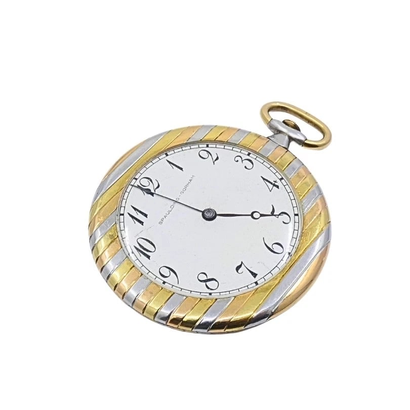 Vintage Spaulding & Gorham 18k Gold Pocket Watch - 8
