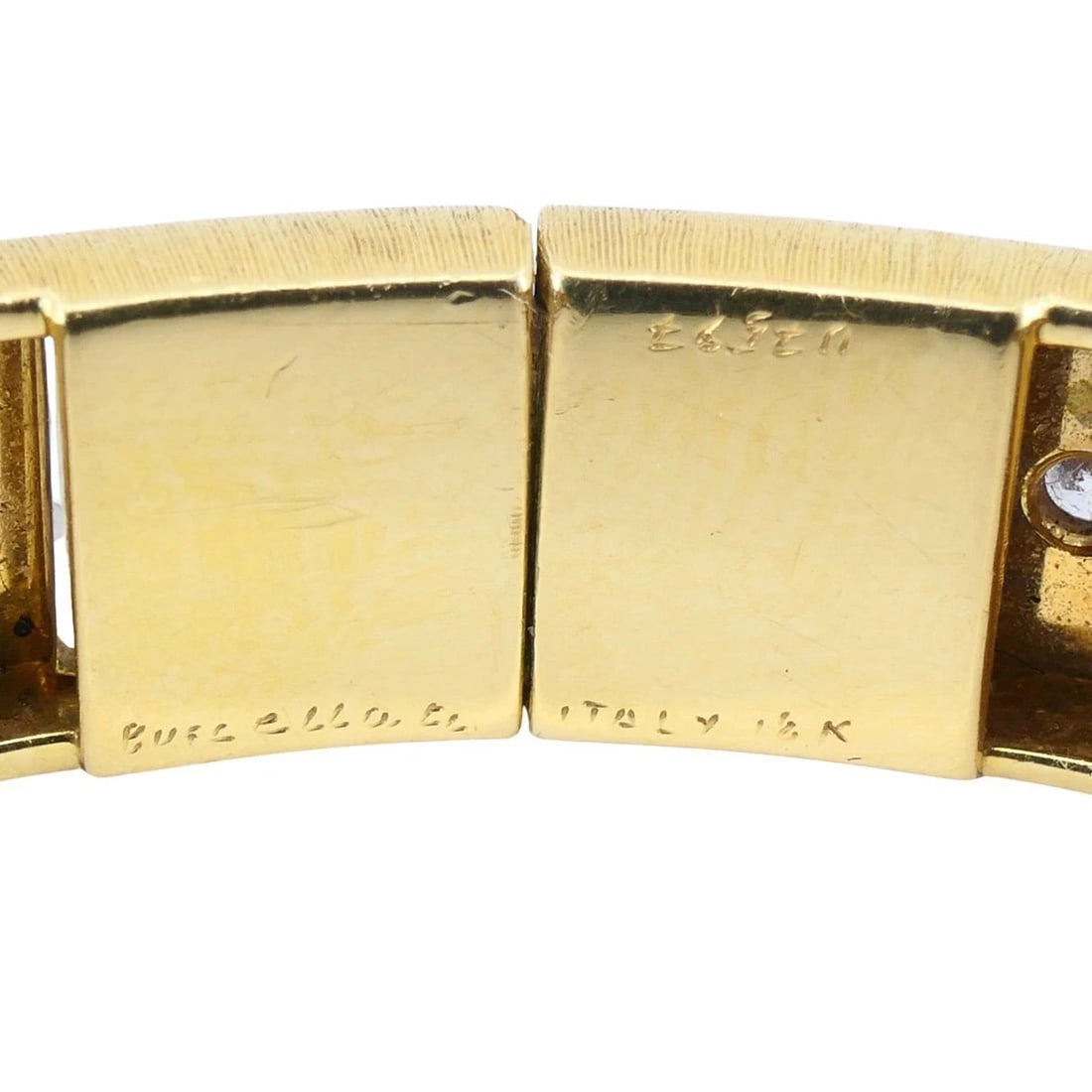 Vintage Buccellati 18k Gold Diamond Bangle Bracelet - 8