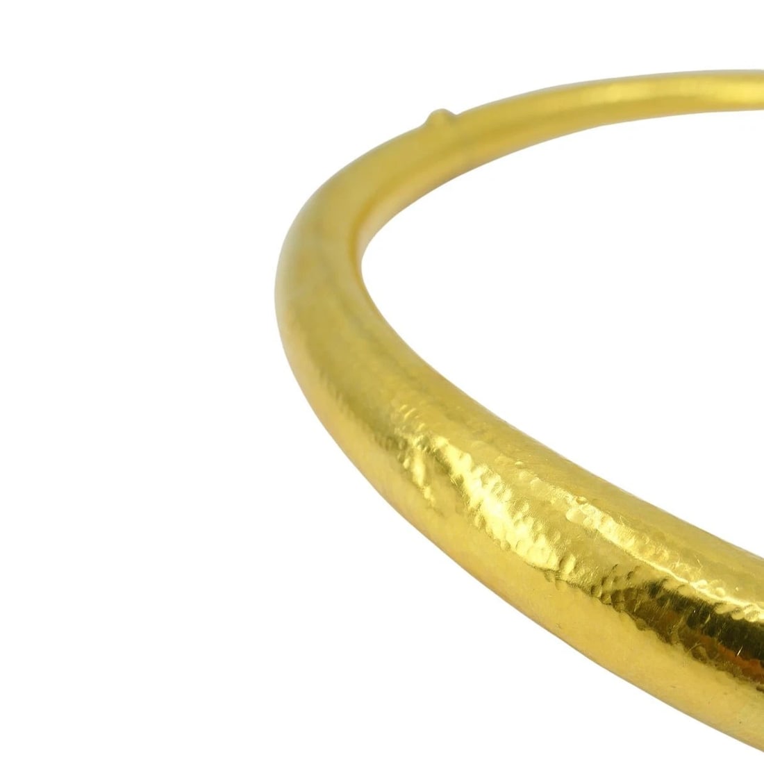 Vintage Greek 18k Hammered Gold Mechanical Collar Necklace - 13