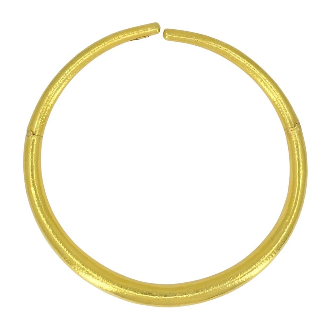 Vintage Greek 18k Hammered Gold Mechanical Collar Necklace (1 of 15)