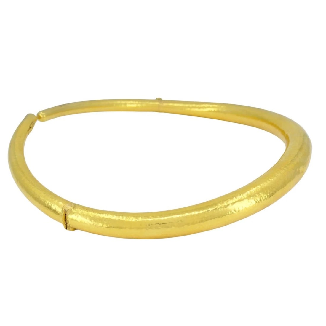 Vintage Greek 18k Hammered Gold Mechanical Collar Necklace - 8