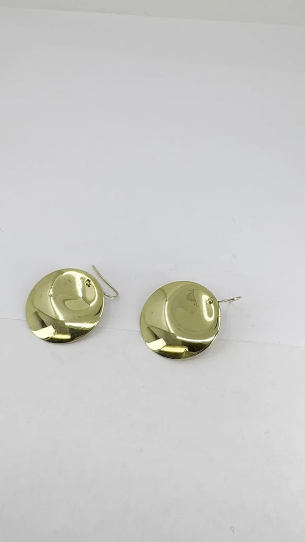 Tiffany & Co. Elsa Peretti 18k Gold Large Round Disc Earrings - 2