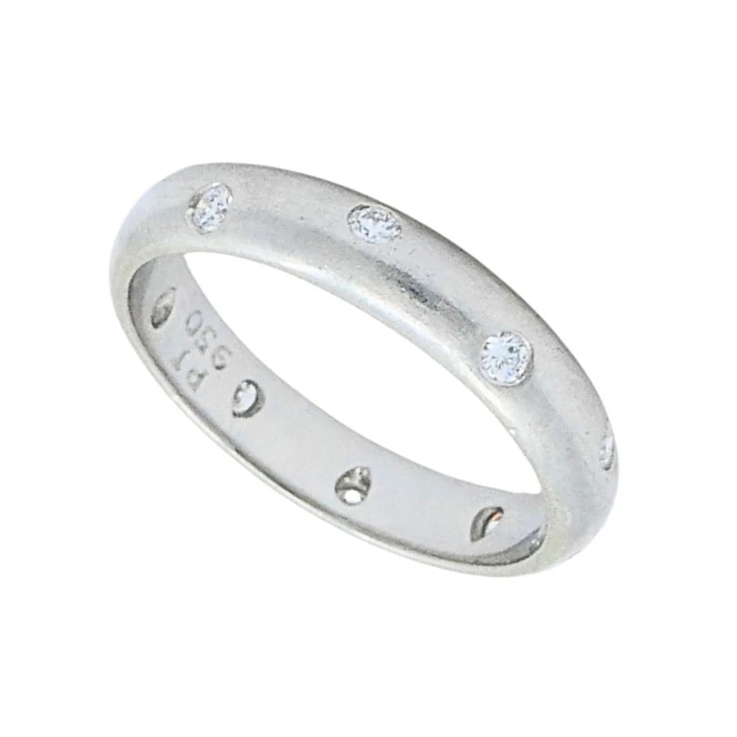 Tiffany & Co. Diamond Platinum Etoile Band Ring: Title: Tiffany & Co. Diamond Platinum Etoile Band Ring Description: Nadine Krakov Collection Fine Jewelry, Arts & Antiques 9454 Wilshire Blvd. Ste M20 Beverly Hills, CA 90212 ES JJOO Product