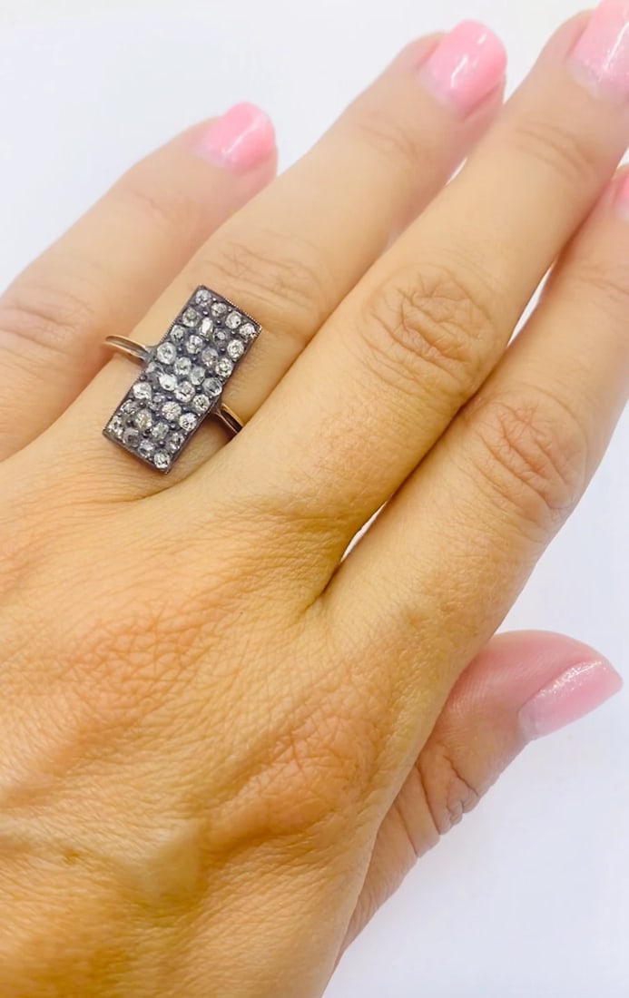 Victorian Revival Diamond Ring 14k Gold - 2