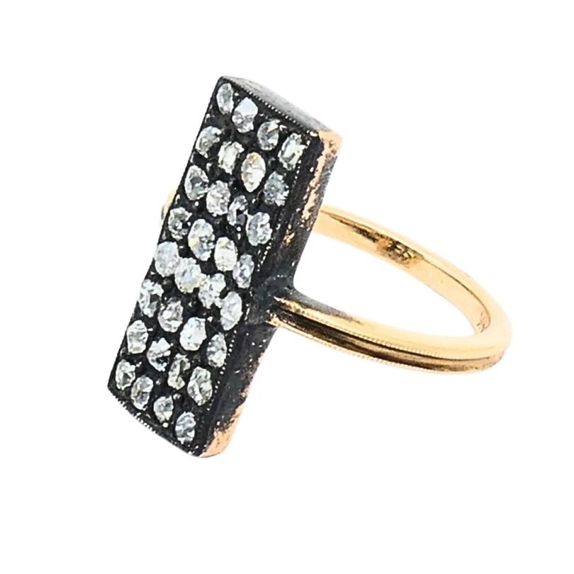 Victorian Revival Diamond Ring 14k Gold - 4