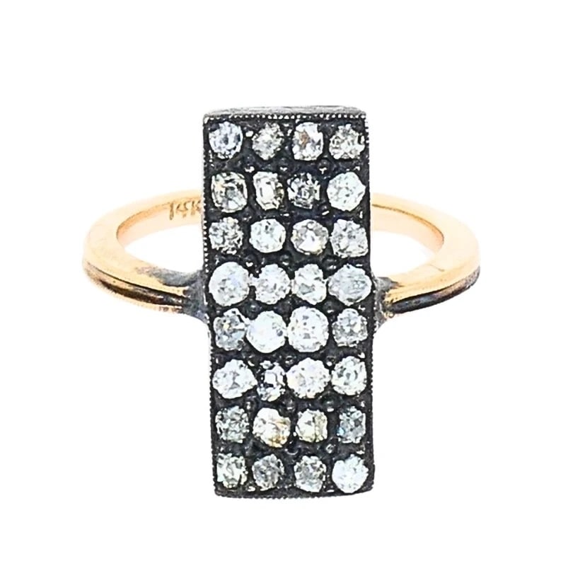 Victorian Revival Diamond Ring 14k Gold - 6