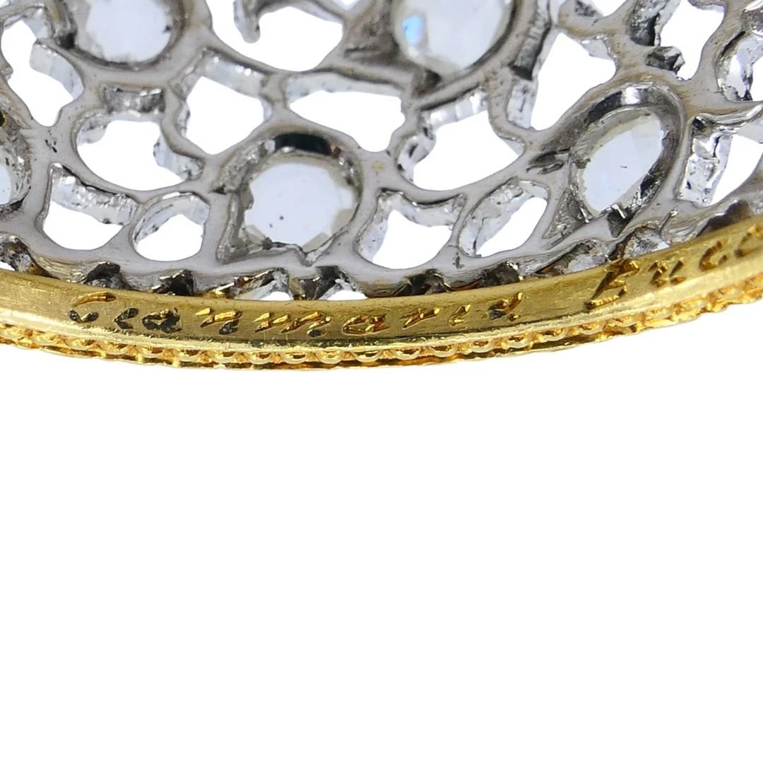 Vintage Buccellati 18k Two-tone Gold Diamond Open Work Band Ring - 13