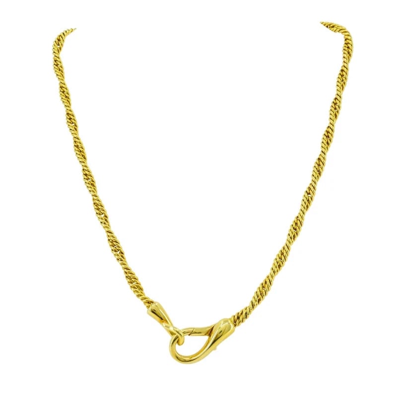 Pomellato Twisted Rope Chain Necklace 18k Gold - 4