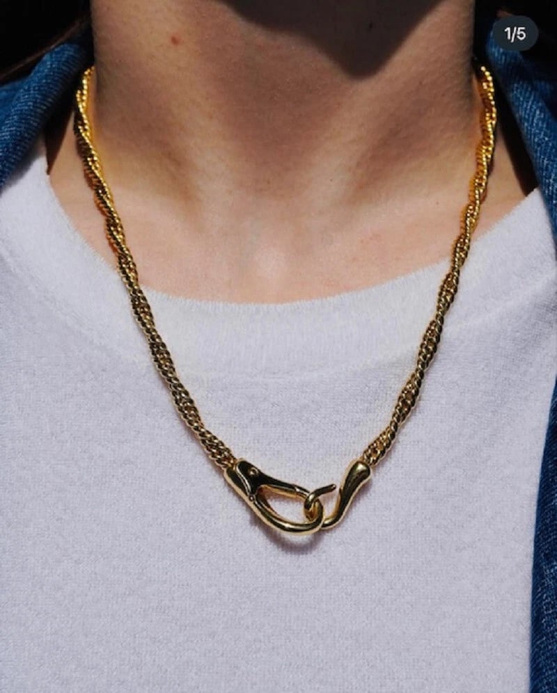 Pomellato Twisted Rope Chain Necklace 18k Gold - 8