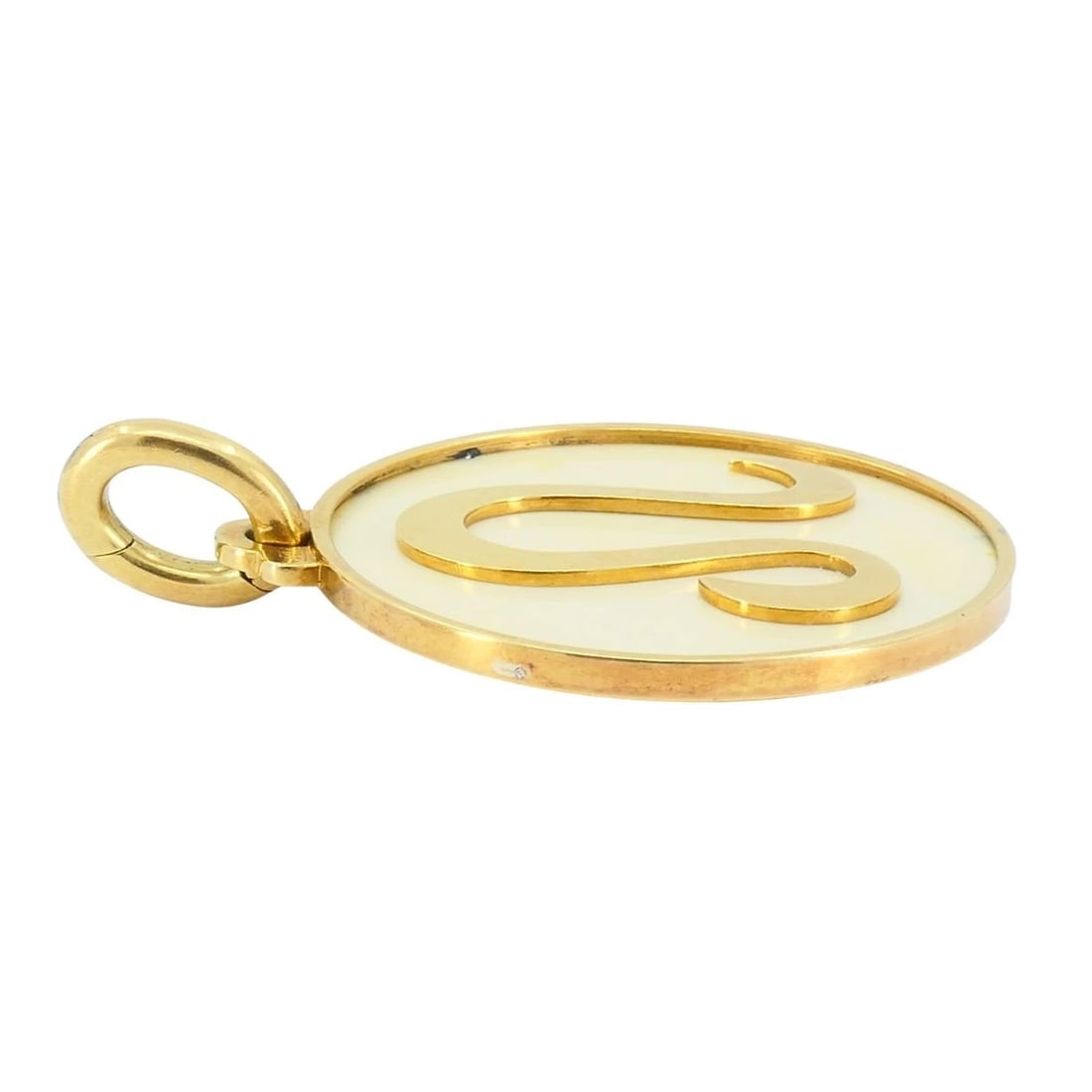 Vintage Bvlgari 18k Gold Bone Astrological Leo Pendant - 7