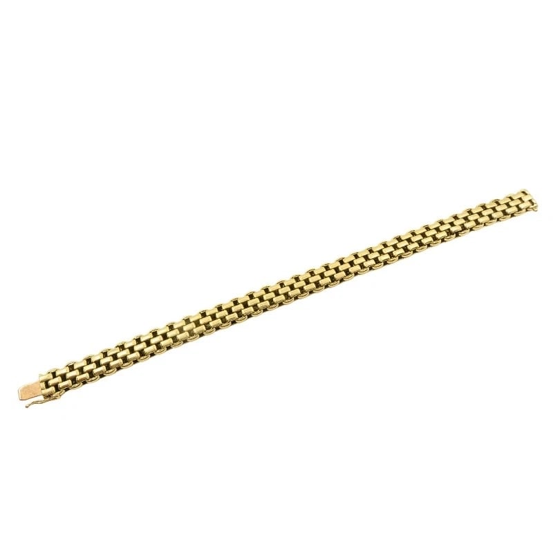 Vintage Cartier Paris 18k Gold Retro Grid Link Bracelet, 1950s-1970s - 5