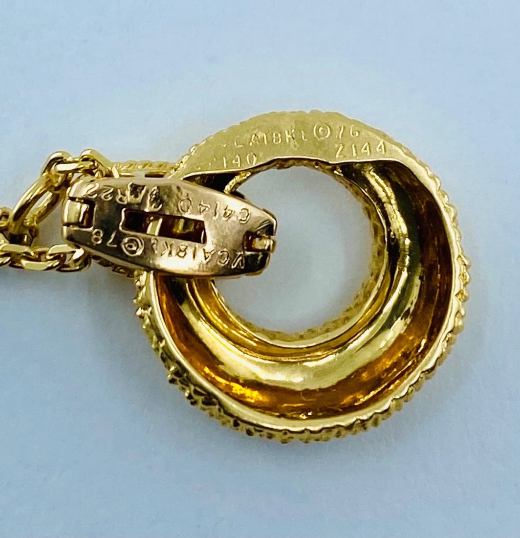 Van Cleef & Arpels Gold Tiger’s Eye Necklace - 7