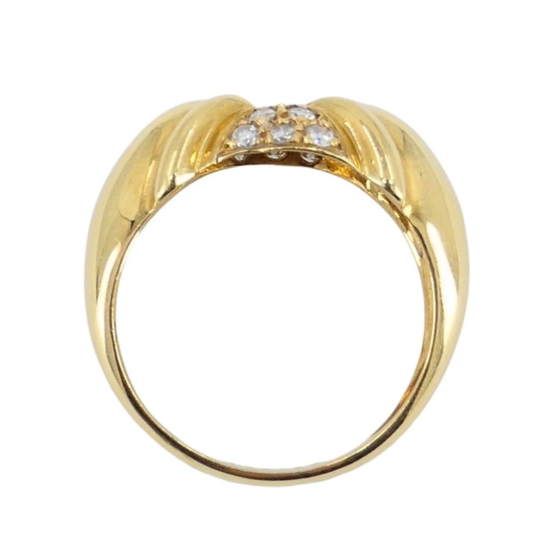 Vintage Chaumet Paris 18k Gold Diamond Ring Original Box - 11