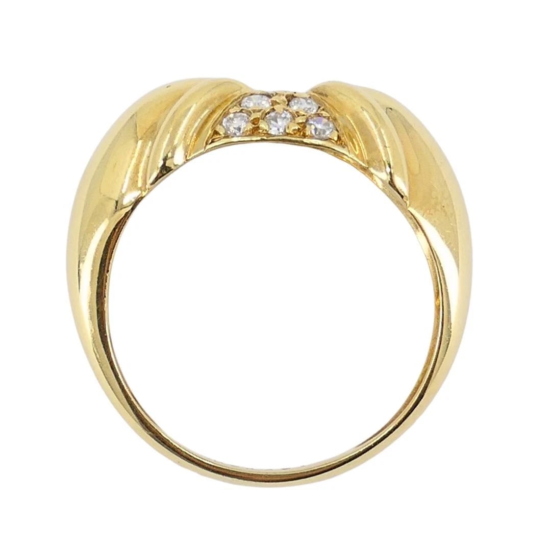 Vintage Chaumet Paris 18k Gold Diamond Ring Original Box - 12