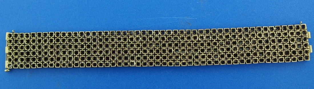 ABSOLUTELY STUNNING 18K GOLD & SILVER DIAMOND BRACELET CUFF ROYAL CHOICE 14.0CTS - 4