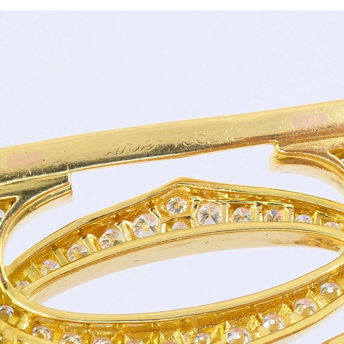 Cartier Penelope Bracelet Double C 18k Gold Diamond Link Bracelet - 8