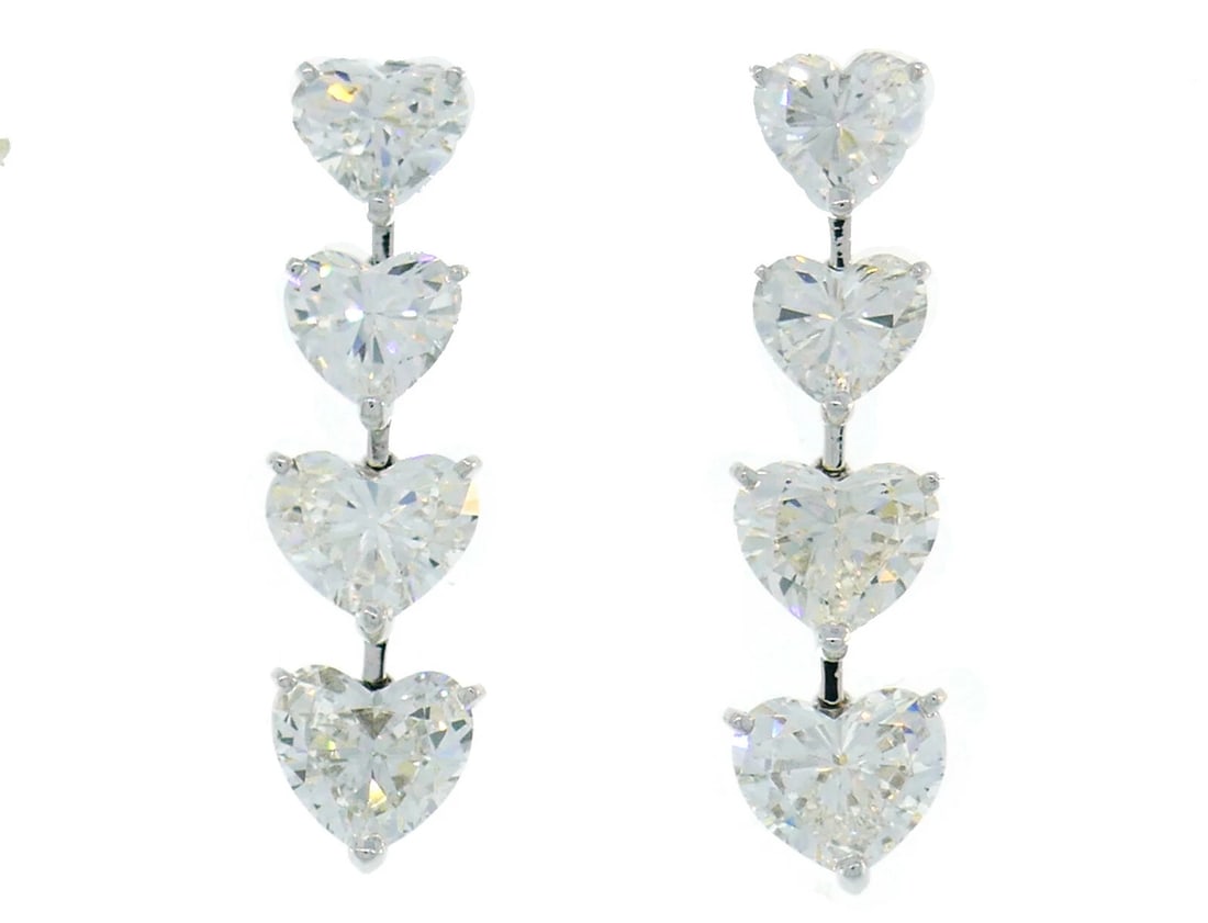 Moussaieff Heart Diamond Platinum Dangle EARRINGS with 8 GIA Reports: Title: Moussaieff Heart Diamond Platinum Dangle EARRINGS with 8 GIA Reports Description: Nadine Krakov Collection Fine Jewelry, Arts & Antiques 191 S. Beverly Dr. Beverly Hills, CA 90212 VK JUOO 