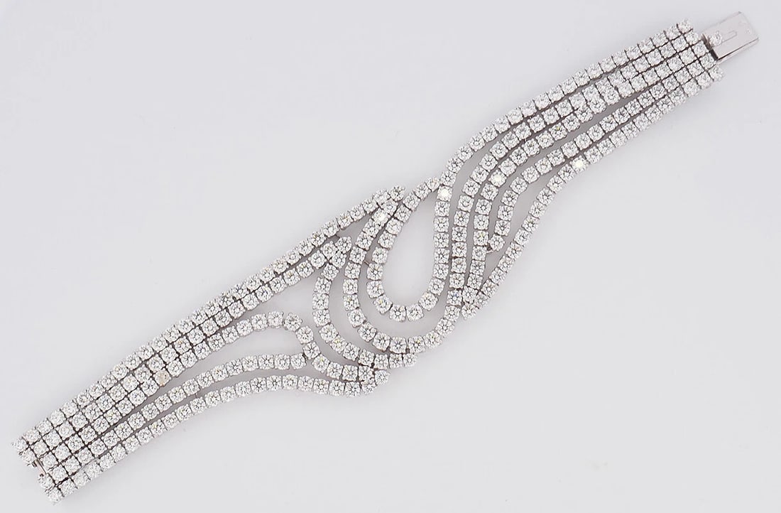 Boucheron BRACELET 18k White Gold Diamond Estate Jewelry - 10