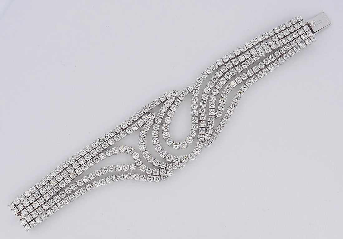 Boucheron BRACELET 18k White Gold Diamond Estate Jewelry - 11
