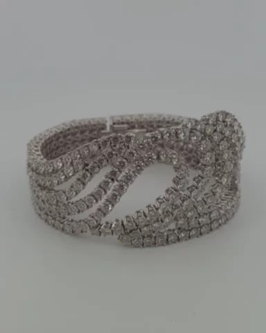 Boucheron BRACELET 18k White Gold Diamond Estate Jewelry - 2