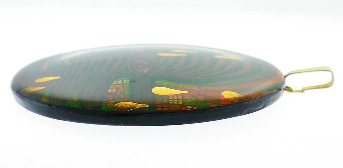 Hundertwasser Wood Lacquer PENDANT - 3