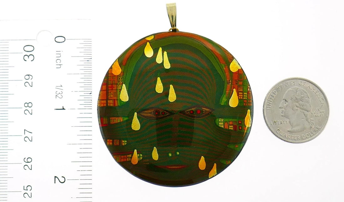 Hundertwasser Wood Lacquer PENDANT - 4