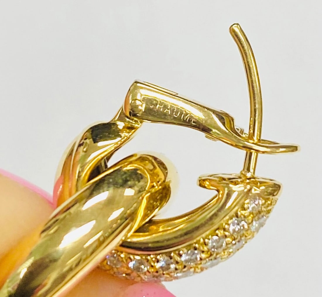 Chaumet Gold Diamond Earrings - 7