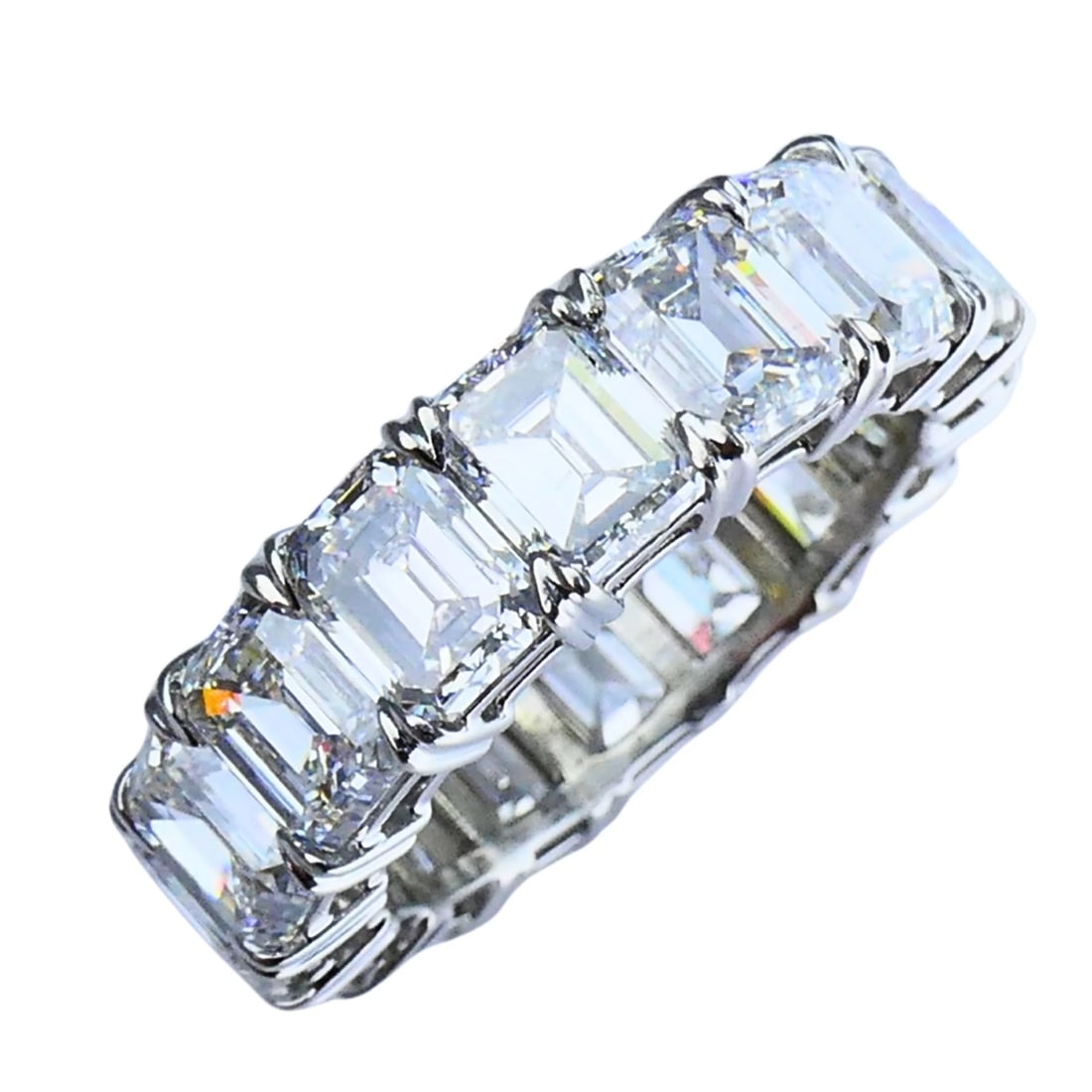 Roberto Coin Eternity BAND Platinum Emerald Cut Diamond GIA - 11.36 cts (1 of 20)