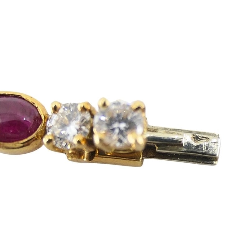 Boucheron Diamond Ruby 18k Gold Tennis Bracelet - 10