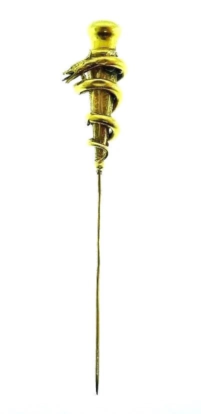 Vintage 14K Yellow Gold Dragon Pin Brooch (1 of 4)