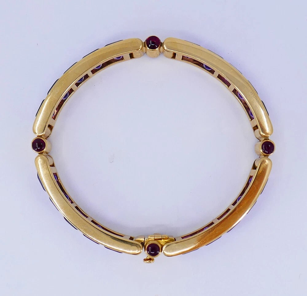 Vintage Bulgari BRACELET 18k Yellow Gold Amethyst Bvlgari Estate Jewelry - 6