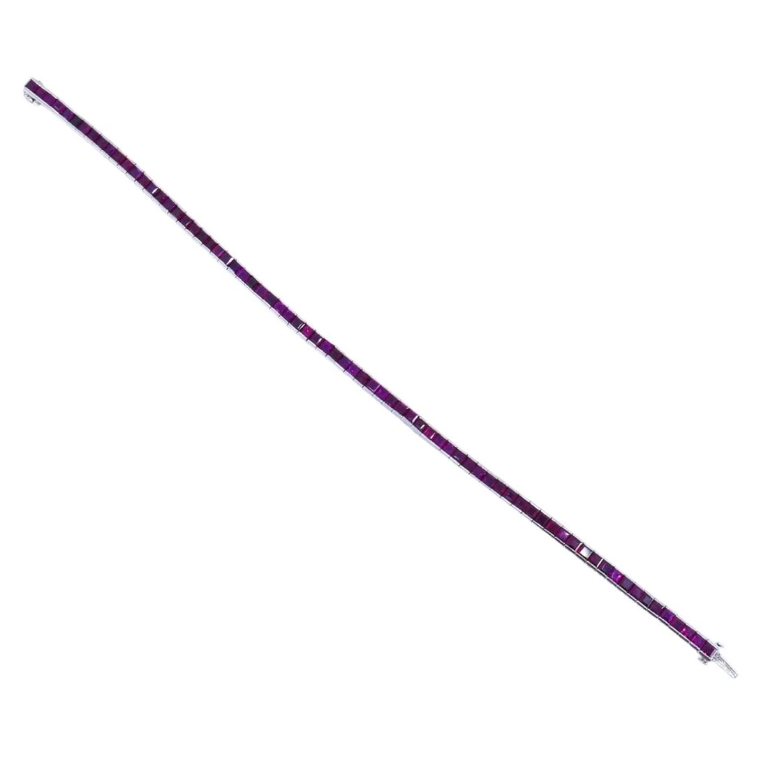 Art Deco Ruby Tennis Bracelet Platinum - 6