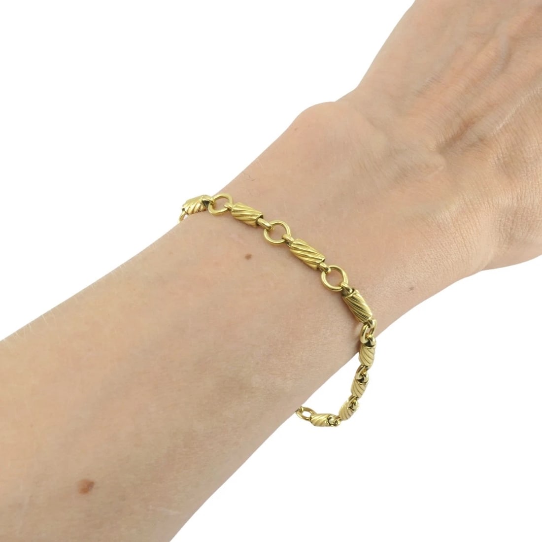 Vintage Cartier 18k Gold Link Bracelet - 7