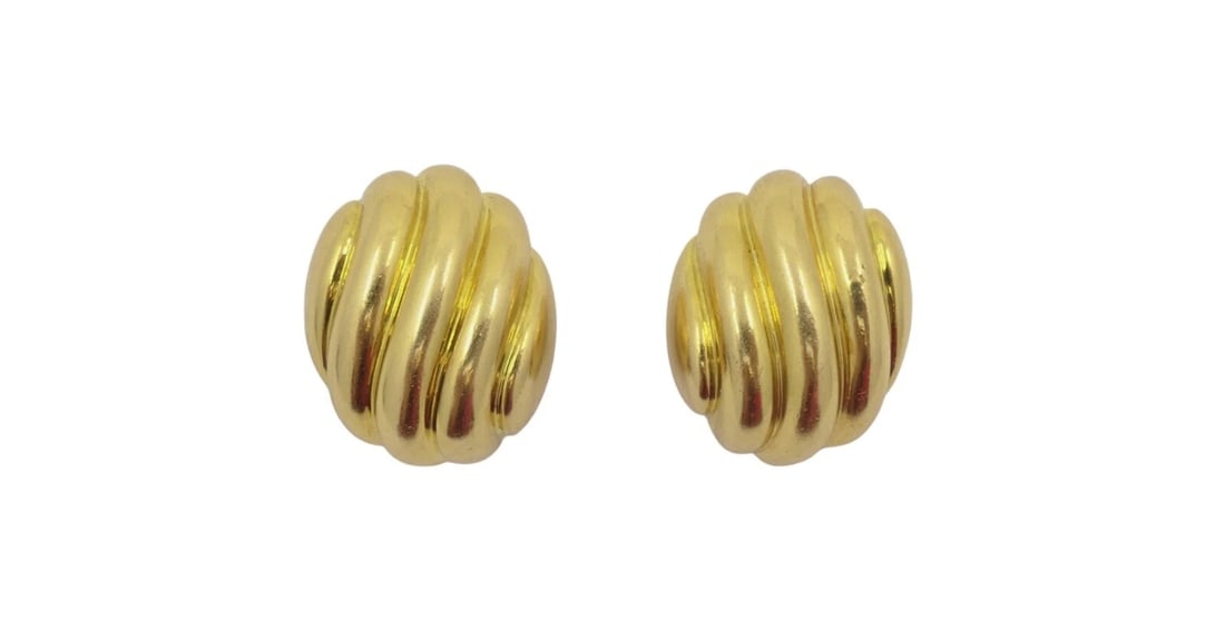 Cartier Earrings 18k Gold Shell Design (1 of 9)