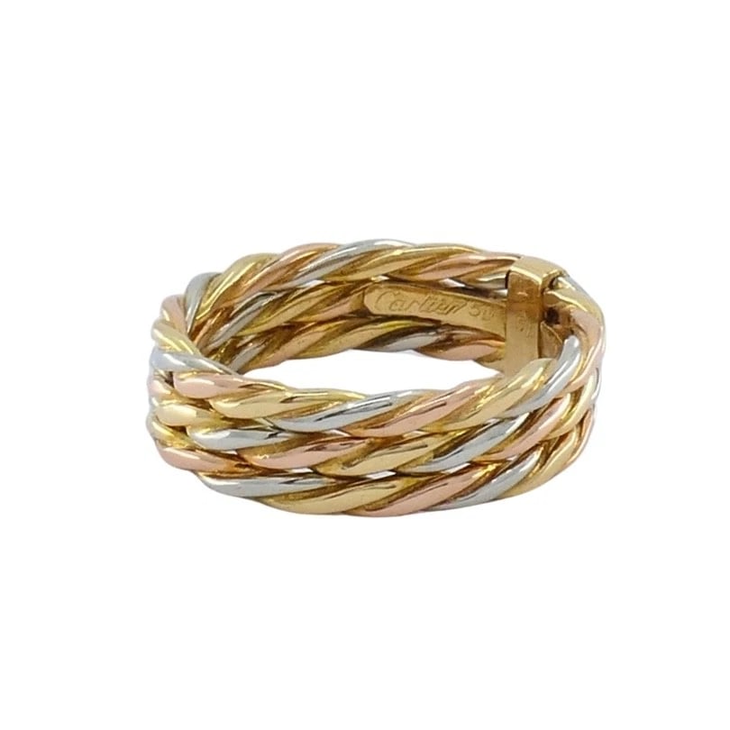 Cartier Les Must de Cartier 18k Gold Trinity Braided Ring: Title: Cartier Les Must de Cartier 18k Gold Trinity Braided Ring Description: Nadine Krakov Collection Fine Jewelry, Arts & Antiques 9454 Wilshire Blvd. Ste M20 Beverly Hills, CA 90212 ES JUTO 