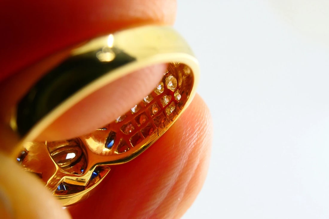 Mauboussin Ring Diamond Sapphire 18k Gold - 12