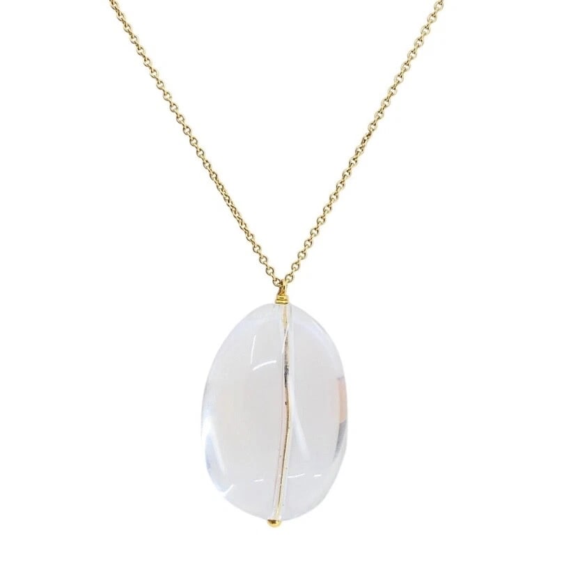 Crystal Rock Pendant 18k Gold Chain Necklace: Title: Crystal Rock Pendant 18k Gold Chain Necklace Description: Nadine Krakov Collection Fine Jewelry, Arts & Antiques 9454 Wilshire Blvd. Ste M20 Beverly Hills, CA 90212 ES JJOO Product details: DES