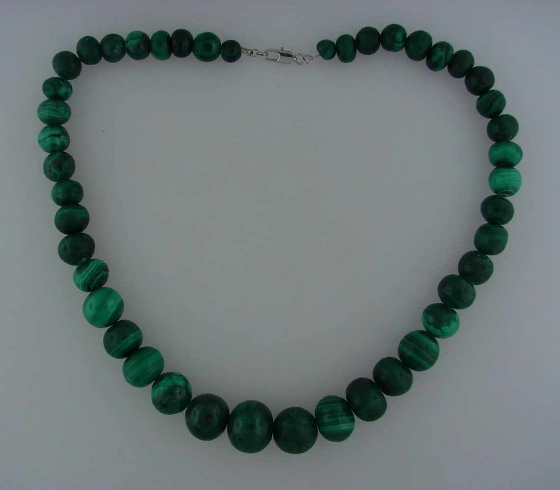 Malachite Bead Sttrand NECKLACE 20.5 Inches - 2