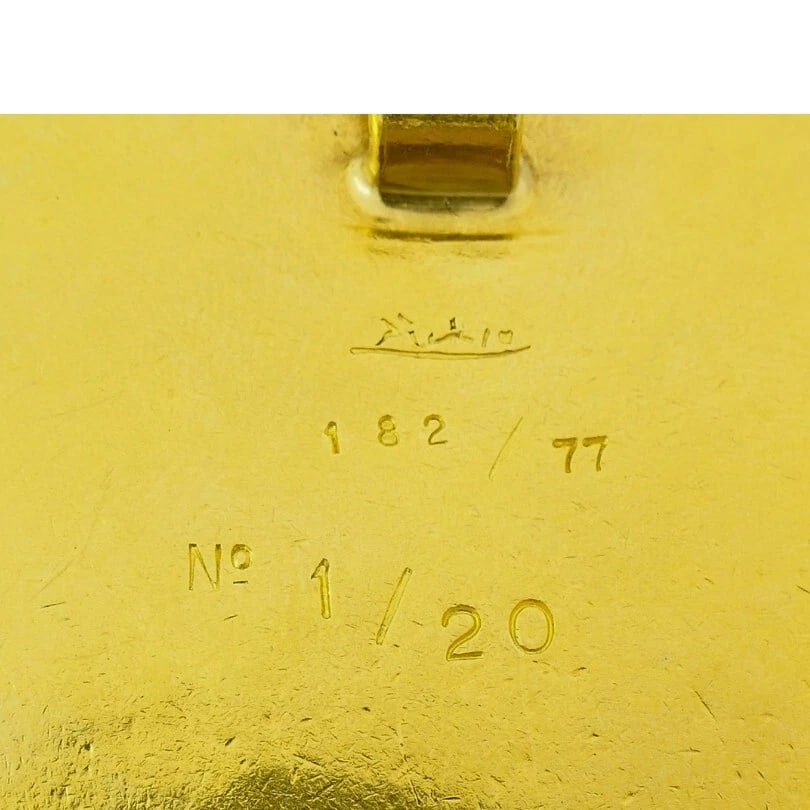 Pablo PICASSO Design Faune Cavalier 23k Gold Medallion PENDANT Estate Jewelry - 10