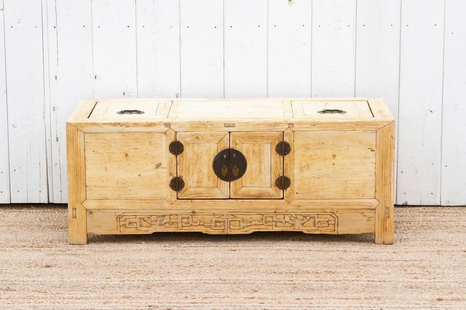 Antique Bleached Wood Chinese Chest - 10