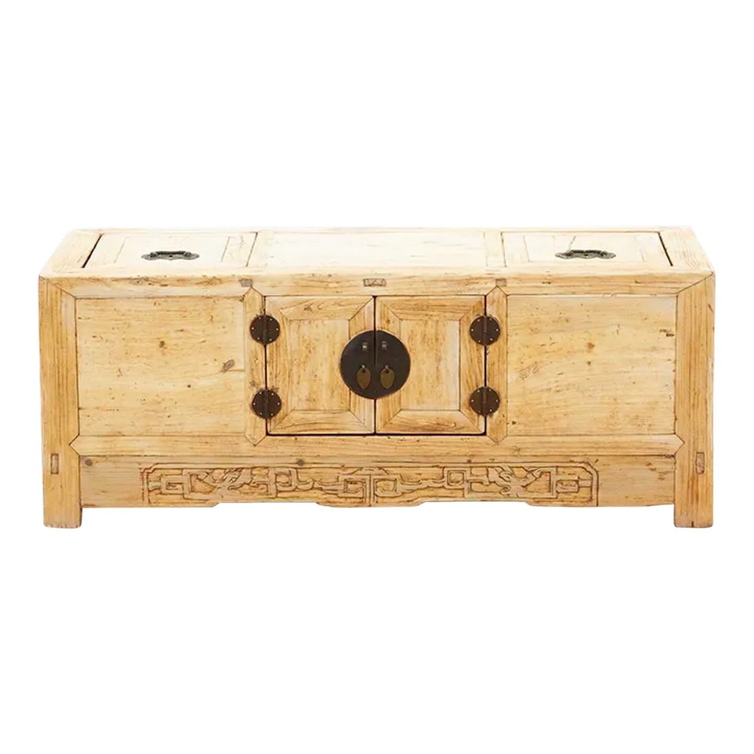 Antique Bleached Wood Chinese Chest (1 of 10)