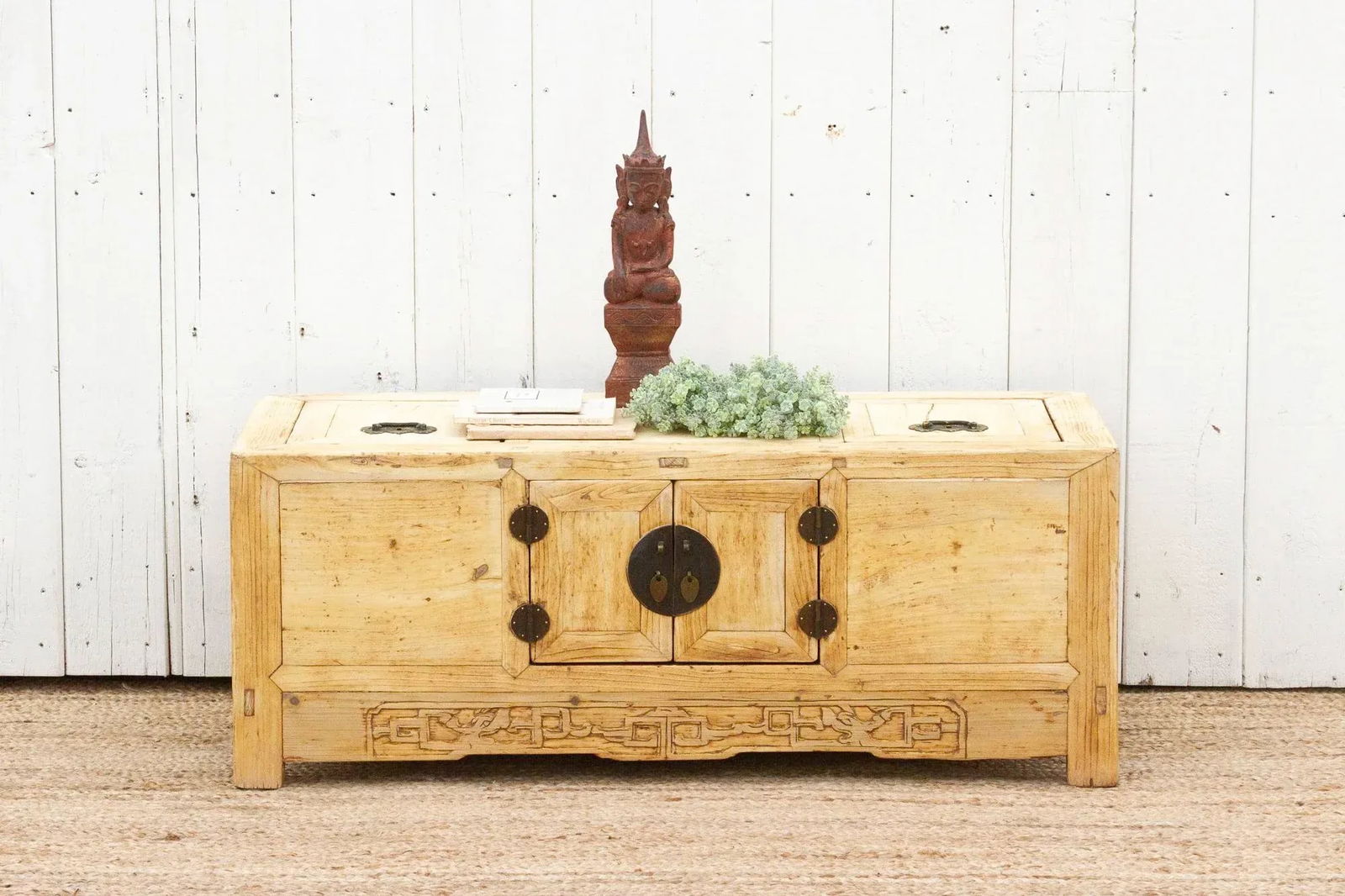 Antique Bleached Wood Chinese Chest - 2
