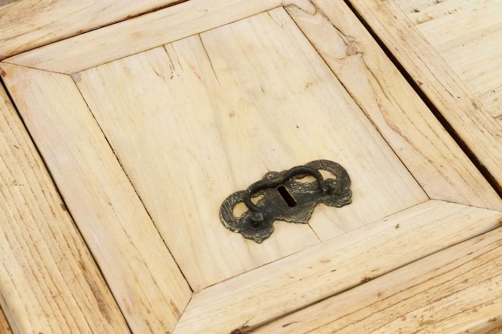 Antique Bleached Wood Chinese Chest - 6