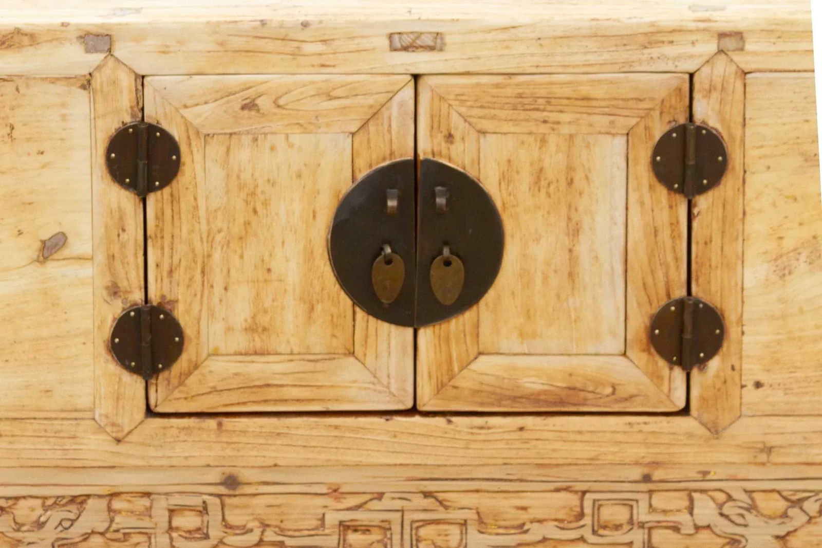 Antique Bleached Wood Chinese Chest - 8