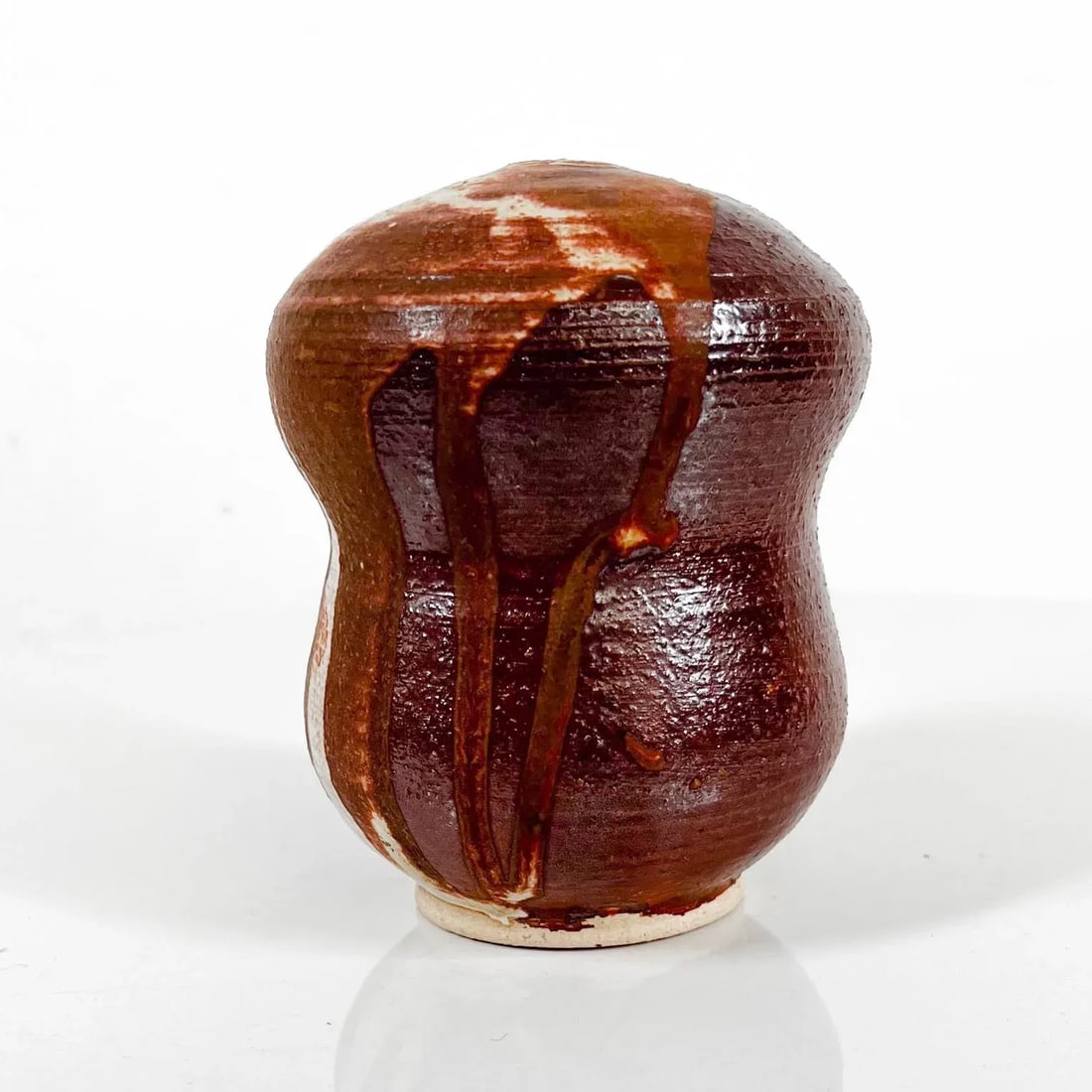 1977 Guenther Art Pottery Drip Glazed Bud Vase Signed - 11