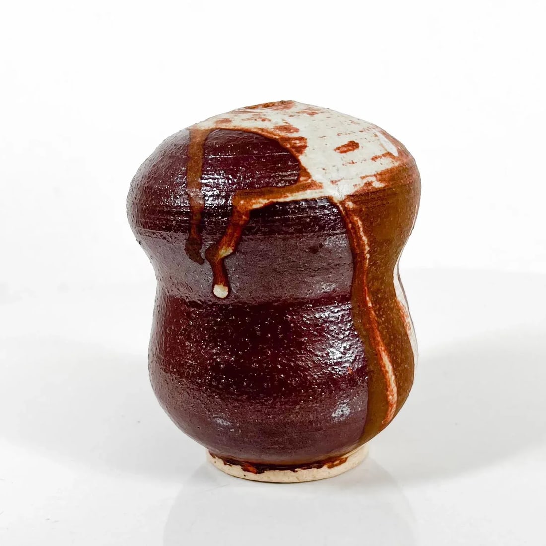 1977 Guenther Art Pottery Drip Glazed Bud Vase Signed - 6